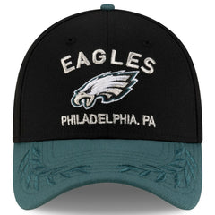 Philadelphia Eagles New Era 2025 NFL Draft 39THIRTY Flex Hat - Black/Midnight Green - NFL
