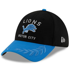 Detroit Lions New Era 2025 NFL Draft 39THIRTY Flex Hat - Black/Blue - NFL