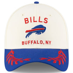 Buffalo Bills New Era 2025 NFL Draft 39THIRTY Flex Hat - Cream/Royal - NFL