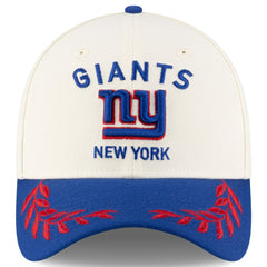 New York Giants New Era 2025 NFL Draft 39THIRTY Flex Hat - Cream/Royal - NFL