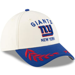 New York Giants New Era 2025 NFL Draft 39THIRTY Flex Hat - Cream/Royal - NFL