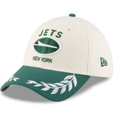 New York Jets New Era 2025 NFL Draft 39THIRTY Flex Hat - Cream/Green - NFL