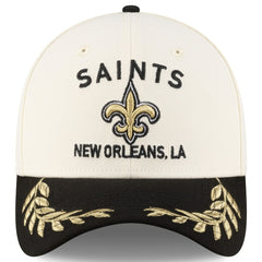 New Orleans Saints New Era 2025 NFL Draft 39THIRTY Flex Hat - Cream/Black - NFL