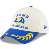 Los Angeles Rams New Era 2025 NFL Draft 39THIRTY Flex Hat - Cream/Royal - NFL