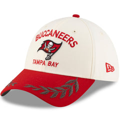 Tampa Bay Buccaneers New Era 2025 NFL Draft 39THIRTY Flex Hat - Cream/Red - NFL