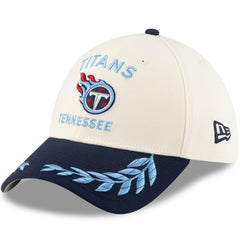 Tennessee Titans New Era 2025 NFL Draft 39THIRTY Flex Hat - Cream/Navy - NFL