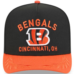 Cincinnati Bengals New Era Youth 2025 NFL Draft A-Frame 9FIFTY Snapback Hat - Black/Orange - NFL