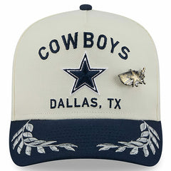 Dallas Cowboys New Era 2025 NFL Draft A-Frame 59FIFTY Fitted Hat - Cream/Navy - NFL