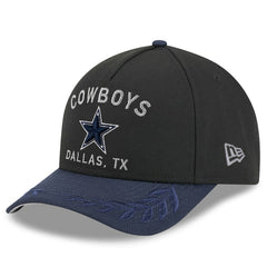 Dallas Cowboys New Era Youth 2025 NFL Draft 9FORTY A-Frame M-Crown Adjustable Hat - Black/Navy - NFL