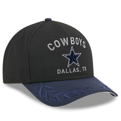 Dallas Cowboys New Era Youth 2025 NFL Draft 9FORTY A-Frame M-Crown Adjustable Hat - Black/Navy - NFL