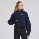 Montreal Canadiens lululemon Women's Scuba Oversized Half-Zip Hoodie - True Navy | NHL Clearance