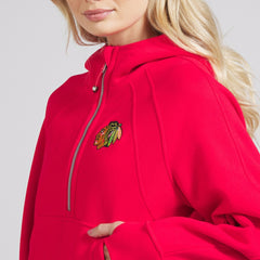 Chicago Blackhawks lululemon Women's Scuba Oversized Half-Zip Hoodie - True Red | NHL near me