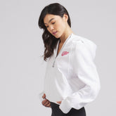 Detroit Red Wings lululemon Women's Scuba Oversized Half-Zip Hoodie - White | NHL Clearance