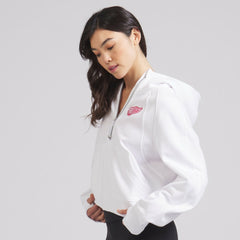 Detroit Red Wings lululemon Women's Scuba Oversized Half-Zip Hoodie - White | NHL Clearance