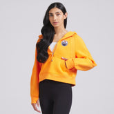 Edmonton Oilers lululemon Women's Scuba Oversized Half-Zip Hoodie - Tiger | NHL Clearance