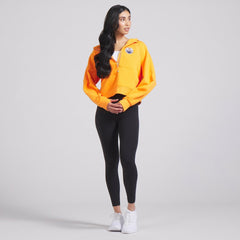Edmonton Oilers lululemon Women's Scuba Oversized Half-Zip Hoodie - Tiger | NHL Clearance