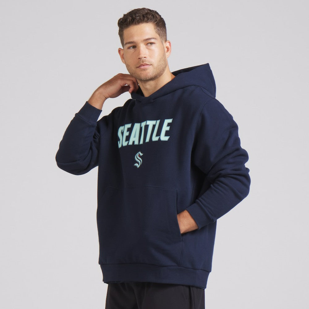 Seattle Kraken lululemon Steady State Pullover Hoodie - True Navy | NHL Lifestyle