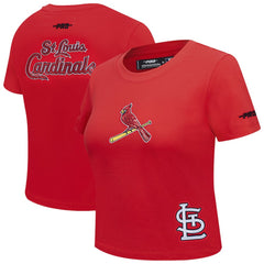 St. Louis Cardinals Pro Standard Women's Game Day Classics Baby Doll Cropped T-Shirt for sale