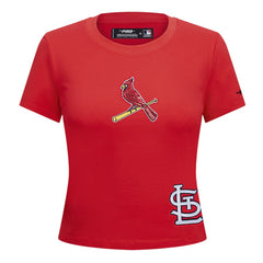 St. Louis Cardinals Pro Standard Women's Game Day Classics Baby Doll Cropped T-Shirt for sale