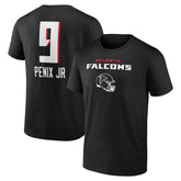 Michael Penix Jr. Atlanta Falcons Name & Number Team Wordmark T-Shirt - Black - NFL