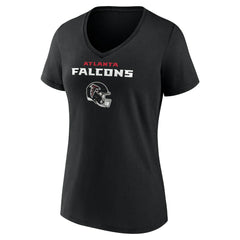 Michael Penix Jr. Atlanta Falcons Women's Name & Number Team Wordmark V-Neck T-Shirt - Black - NFL