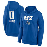 Brian Burns New York Giants Women's Name & Number Team Wordmark Pullover Hoodie - Royal - NFL