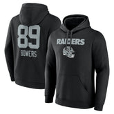 Brock Bowers Las Vegas Raiders Name & Number Team Wordmark Pullover Hoodie - Black - NFL