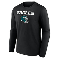 Saquon Barkley Philadelphia Eagles Name & Number Team Wordmark Long Sleeve T-Shirt - Black - NFL