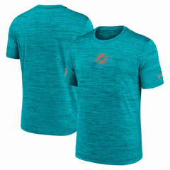 Miami Dolphins Big & Tall Sideline Velocity Performance T-Shirt - Aqua - Nike