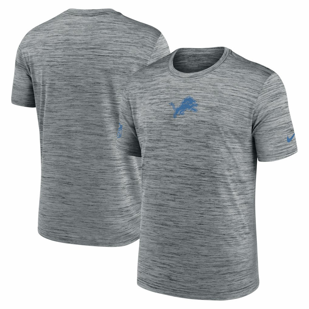 Detroit Lions Big & Tall Sideline Velocity Performance T-Shirt - Gray - Nike