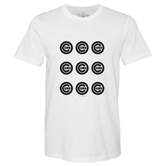 Chicago Cubs Tiny Turnip Women's Logo Grid T-Shirt Outlet