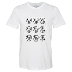 Milwaukee Brewers Tiny Turnip Women's Logo Grid T-Shirt Online
