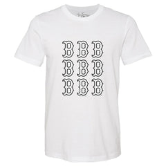 Boston Red Sox Tiny Turnip Women's Logo Grid T-Shirt Outlet