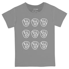 Milwaukee Brewers Tiny Turnip Youth Logo Grid T-Shirt Near Me