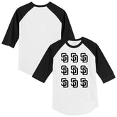San Diego Padres Tiny Turnip Youth Logo Grid Raglan 3/4-Sleeve T-Shirt Outlet