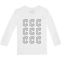 Cleveland Guardians Tiny Turnip Youth Logo Grid Long Sleeve T-Shirt Sale