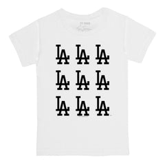Los Angeles Dodgers Tiny Turnip Youth Logo Grid T-Shirt Sale