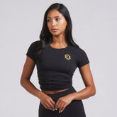 Boston Bruins lululemon Women's Swiftly Tech Short-Sleeve Shirt 2.0 - Black | NHL online