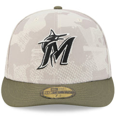 Miami Marlins New Era 2025 Armed Forces Day 59FIFTY Fitted Hat Near Me