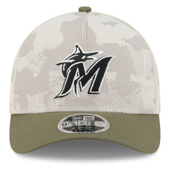 Miami Marlins New Era 2025 Armed Forces Day 9FORTY M-Crown A-Frame Adjustable Hat Online