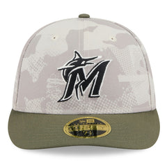 Miami Marlins New Era 2025 Armed Forces Day Low Profile 59FIFTY Fitted Hat Near Me