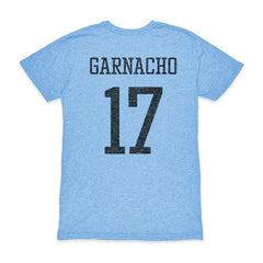 Alejandro Garnacho Argentina National Team 1863FC Player Vintage Tri-Blend T-Shirt Light Blue