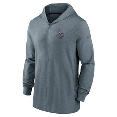 Minnesota Vikings 2022/23 Sideline Pop Performance Full-Zip Hoodie - Gray - Nike