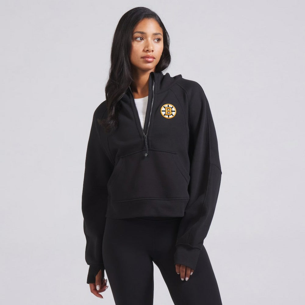 Boston Bruins lululemon Women's Scuba Oversized Half-Zip Hoodie - Black | NHL near me