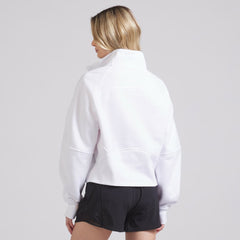 Chicago Blackhawks lululemon Women's Scuba Oversized Half Zip Top - White | NHL near me