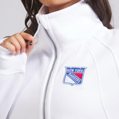 New York Rangers lululemon Women's Scuba Oversized Half Zip Top - White | NHL Clearance