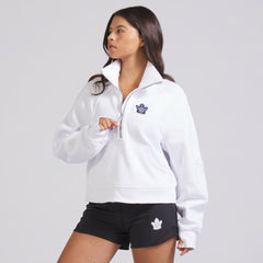 Toronto Maple Leafs lululemon Women's Scuba Oversized Half Zip Top - White | NHL near me