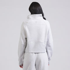 Edmonton Oilers lululemon Women's Scuba Oversized Half Zip Top - Heather Gray | NHL Lifestyle