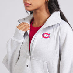 Montreal Canadiens lululemon Women's Scuba Oversized Half Zip Top - Heather Gray | NHL on sale