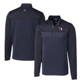 Cleveland Guardians Cutter & Buck Big & Tall Traverse Stretch Eco Stripe DryTec Quarter-Zip Top for sale